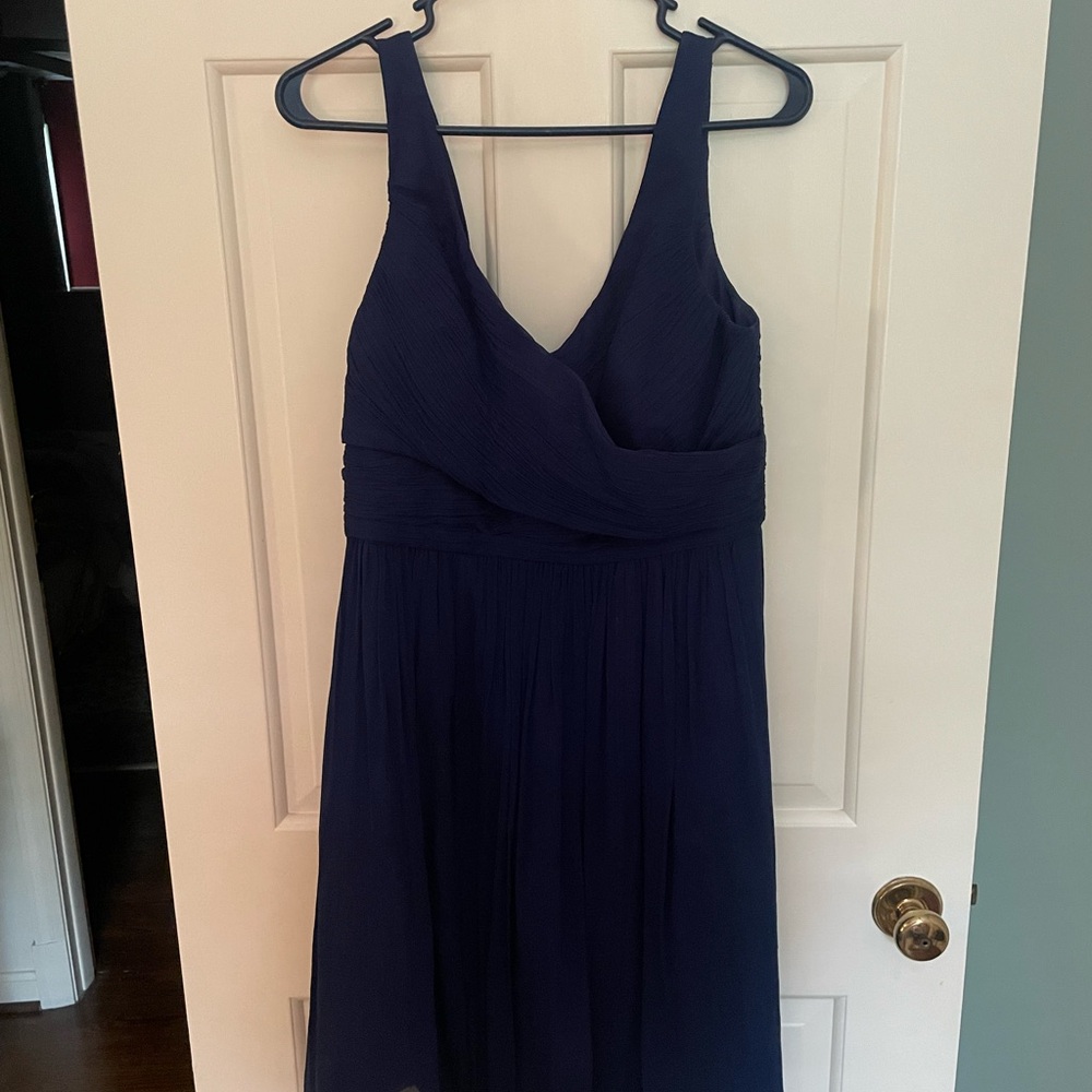 J. Crew Blue Sleeveless V-Neck Sundress